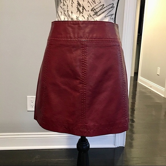 Free People Modern Femme Faux Leather Mini-Skirt - Picture 15 of 16